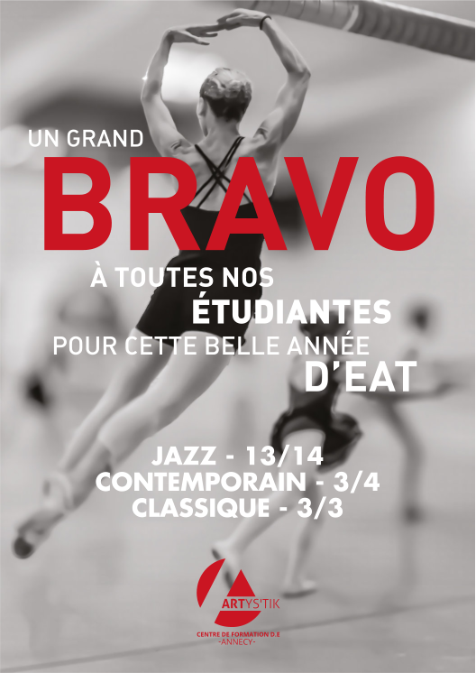 CENTRE DE FORMATION D.E ANNECY- - UN GRANDBRAVO À TOUTES NOS ÉTUDIANTES POUR CETTE BELLE ANNÉE D’EAT JAZZ - 13/14 CONTEMPORAIN - 3/4 CLASSIQUE - 3/3